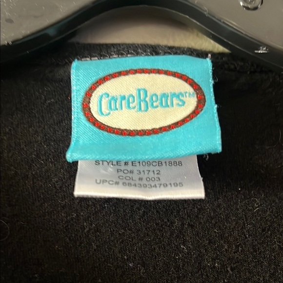 2007 Care Bears Black Tee with Blue Stripes and Bear Design - Picture 2 of 4